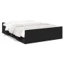 Black engineered wood bed with drawers 120x190 cm by vidaXL, Beds and slatted bases - Ref: Foro24-3280322, Price: 141,06 €, D...