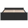 Cama con cajones madera de ingeniería negro 120x190 cm de vidaXL, Camas y somieres - Ref: Foro24-3280322, Precio: 143,19 €, D...