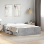 Cama con cajones madera ingeniería gris hormigón 135x190 cm de vidaXL, Camas y somieres - Ref: Foro24-3280317, Precio: 145,81...