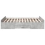 Cama con cajones madera ingeniería gris hormigón 135x190 cm de vidaXL, Camas y somieres - Ref: Foro24-3280317, Precio: 145,81...