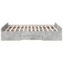 Concrete gray engineered wood bed with drawers 135x190 cm by vidaXL, Beds and slatted bases - Ref: Foro24-3280317, Price: 139...
