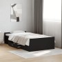 Cama con cajones madera de ingeniería negro 90x190 cm de vidaXL, Camas y somieres - Ref: Foro24-3280343, Precio: 127,35 €, De...