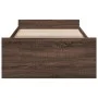 Cama con cajones madera de ingeniería marrón roble 90x190 cm de vidaXL, Camas y somieres - Ref: Foro24-3280348, Precio: 137,1...
