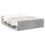 Cama con cajones madera ingeniería gris hormigón 120x200 cm de vidaXL, Camas y somieres - Ref: Foro24-3280303, Precio: 158,09 €