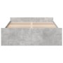 Cama con cajones madera ingeniería gris hormigón 120x200 cm de vidaXL, Camas y somieres - Ref: Foro24-3280303, Precio: 158,09 €