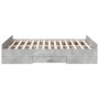 Cama con cajones madera ingeniería gris hormigón 120x200 cm de vidaXL, Camas y somieres - Ref: Foro24-3280303, Precio: 158,09 €
