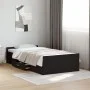 Schwarzes Holzwerkstoffbett mit Schubladen 100x200 cm von vidaXL, Betten und Lattenroste - Ref: Foro24-3280329, Preis: 140,07...