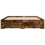 Smoked oak engineered wood bed with drawers 150x200 cm by vidaXL, Beds and slatted bases - Ref: Foro24-3280381, Price: 196,69...