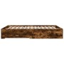 Smoked oak engineered wood bed with drawers 150x200 cm by vidaXL, Beds and slatted bases - Ref: Foro24-3280381, Price: 196,69...