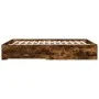 Smoked oak engineered wood bed with drawers 150x200 cm by vidaXL, Beds and slatted bases - Ref: Foro24-3280381, Price: 193,72...