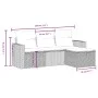 4-piece garden sofa set and brown synthetic rattan cushions by vidaXL, Garden sets - Ref: Foro24-3263449, Price: 263,07 €, Di...