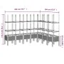 Planter with trellis PP light gray 200x160x142.5 cm by vidaXL, Pots and planters - Ref: Foro24-367972, Price: 128,50 €, Disco...