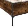 Engineered wood bed frame metal smoked oak 140x190cm by vidaXL, Beds and slatted bases - Ref: Foro24-3279809, Price: 139,55 €...