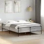 Estructura cama madera ingeniería metal gris Sonoma 160x200 cm de vidaXL, Camas y somieres - Ref: Foro24-3279790, Precio: 150...