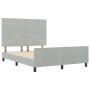 Estructura de cama Gris claro 140 x 190 cm Terciopelo