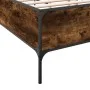 Estructura cama madera ingeniería metal roble ahumado 135x190cm de vidaXL, Camas y somieres - Ref: Foro24-3279814, Precio: 14...