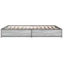 Sonoma gray metal engineered wood bed frame 150x200 cm by vidaXL, Beds and slatted bases - Ref: Foro24-3279840, Price: 130,29...