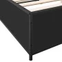 Engineered wood and black metal bed frame 150x200cm by vidaXL, Beds and slatted bases - Ref: Foro24-3279837, Price: 130,30 €,...