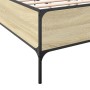 Estructura cama madera ingeniería metal roble Sonoma 200x200 cm de vidaXL, Camas y somieres - Ref: Foro24-3279778, Precio: 15...