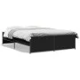 Engineered wood and black metal bed frame 120x190cm by vidaXL, Beds and slatted bases - Ref: Foro24-3279907, Price: 132,85 €,...
