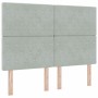 Estructura de cama Gris claro 140 x 190 cm Terciopelo