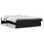Engineered wood and black metal bed frame 160x200cm by vidaXL, Beds and slatted bases - Ref: Foro24-3279877, Price: 146,80 €,...