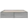 Sonoma-graues Metall-Holzwerkstoff-Bettgestell, 180 x 200 cm von vidaXL, Betten und Lattenroste - Ref: Foro24-3279875, Preis:...