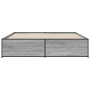 Sonoma gray metal engineered wood bed frame 180x200 cm by vidaXL, Beds and slatted bases - Ref: Foro24-3279875, Price: 156,10...