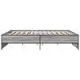 Sonoma-graues Metall-Holzwerkstoff-Bettgestell, 180 x 200 cm von vidaXL, Betten und Lattenroste - Ref: Foro24-3279875, Preis:...
