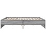 Sonoma gray metal engineered wood bed frame 180x200 cm by vidaXL, Beds and slatted bases - Ref: Foro24-3279875, Price: 156,10...