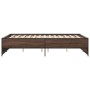 Oak brown metal engineered wood bed frame 120x200 cm by vidaXL, Beds and slatted bases - Ref: Foro24-3279896, Price: 139,13 €...
