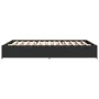 Engineered wood and black metal bed frame 140x200cm by vidaXL, Beds and slatted bases - Ref: Foro24-3279842, Price: 128,87 €,...