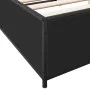 Engineered wood and black metal bed frame 140x200cm by vidaXL, Beds and slatted bases - Ref: Foro24-3279842, Price: 128,87 €,...