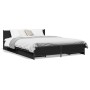 Schwarzes Holzwerkstoffbett mit Schubladen 135x190 cm von vidaXL, Betten und Lattenroste - Ref: Foro24-3279947, Preis: 180,57...