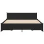 Black engineered wood bed with drawers 135x190 cm by vidaXL, Beds and slatted bases - Ref: Foro24-3279947, Price: 178,39 €, D...