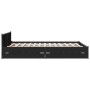 Cama con cajones madera de ingeniería negro 135x190 cm de vidaXL, Camas y somieres - Ref: Foro24-3279947, Precio: 180,57 €, D...