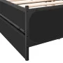 Black engineered wood bed with drawers 135x190 cm by vidaXL, Beds and slatted bases - Ref: Foro24-3279947, Price: 178,39 €, D...