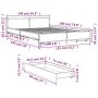 Black engineered wood bed with drawers 135x190 cm by vidaXL, Beds and slatted bases - Ref: Foro24-3279947, Price: 178,39 €, D...