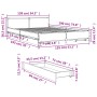 Schwarzes Holzwerkstoffbett mit Schubladen 135x190 cm von vidaXL, Betten und Lattenroste - Ref: Foro24-3279947, Preis: 180,57...