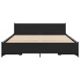 Black engineered wood bed with drawers 140x200 cm by vidaXL, Beds and slatted bases - Ref: Foro24-3279932, Price: 187,88 €, D...