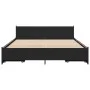 Black engineered wood bed with drawers 140x200 cm by vidaXL, Beds and slatted bases - Ref: Foro24-3279932, Price: 185,34 €, D...