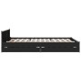 Black engineered wood bed with drawers 140x200 cm by vidaXL, Beds and slatted bases - Ref: Foro24-3279932, Price: 187,88 €, D...
