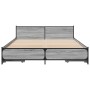 Cama con cajones madera ingeniería gris Sonoma 150x200 cm de vidaXL, Camas y somieres - Ref: Foro24-3279930, Precio: 189,43 €...