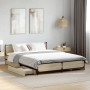 Bett aus Sonoma-Eichenholzwerkstoff mit Schubladen, 120 x 190 cm von vidaXL, Betten und Lattenroste - Ref: Foro24-3279953, Pr...