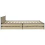 Sonoma oak engineered wood bed with drawers 120x190 cm by vidaXL, Beds and slatted bases - Ref: Foro24-3279953, Price: 173,36...