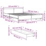 Bett aus Sonoma-Eichenholzwerkstoff mit Schubladen, 120 x 190 cm von vidaXL, Betten und Lattenroste - Ref: Foro24-3279953, Pr...