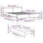Sonoma oak engineered wood bed with drawers 120x190 cm by vidaXL, Beds and slatted bases - Ref: Foro24-3279953, Price: 173,36...