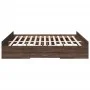 Oak brown engineered wood bed with drawers 200x200 cm by vidaXL, Beds and slatted bases - Ref: Foro24-3280271, Price: 173,86 ...