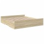 Cama con cajones madera ingeniería roble Sonoma 200x200 cm de vidaXL, Camas y somieres - Ref: Foro24-3280267, Precio: 163,27 ...