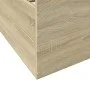 Sonoma oak engineered wood bed with drawers 200x200 cm by vidaXL, Beds and slatted bases - Ref: Foro24-3280267, Price: 161,34...